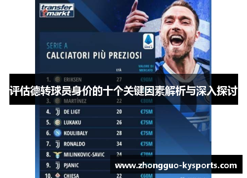 评估德转球员身价的十个关键因素解析与深入探讨 评估德转球员身价的十个关键因素解析与深入探讨